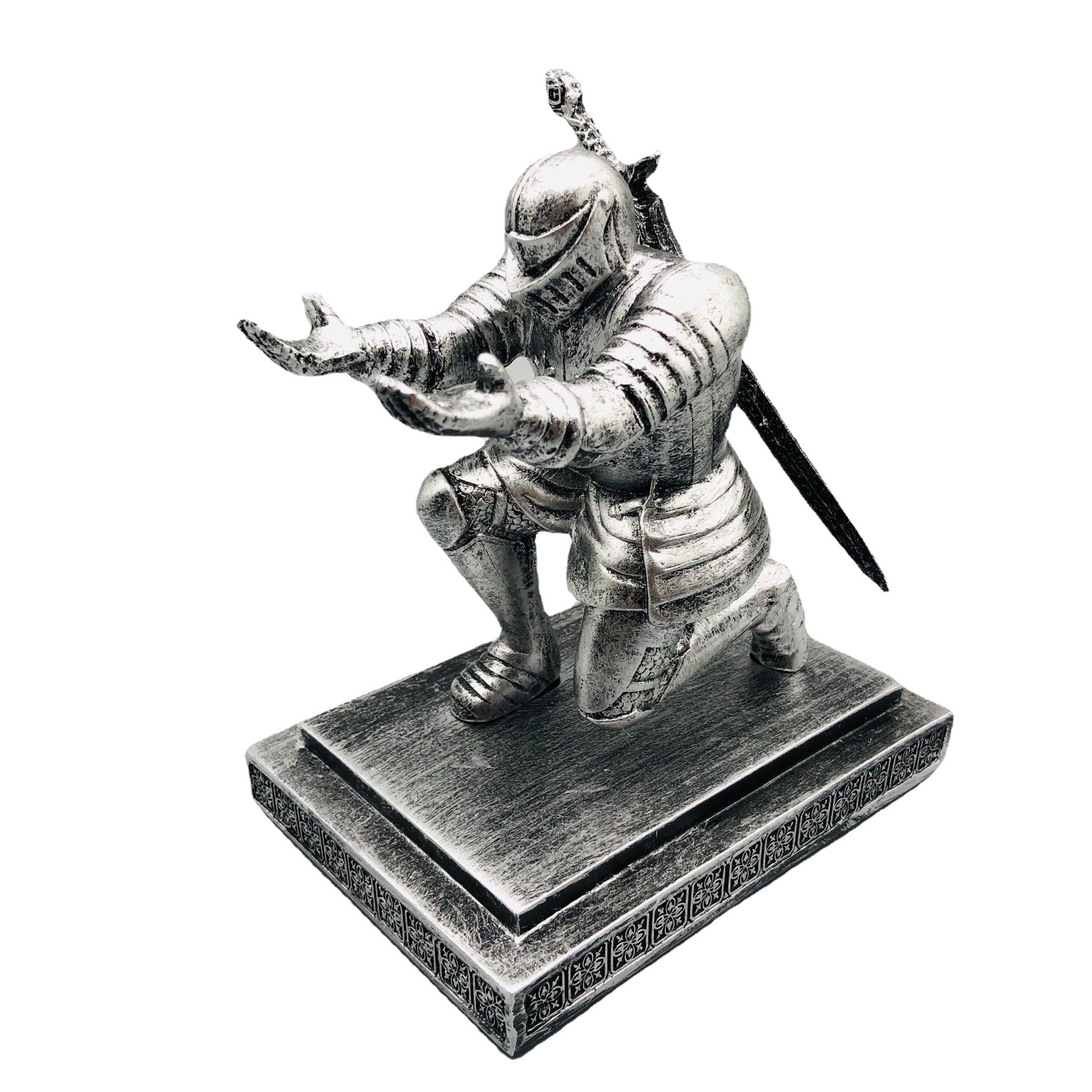 Executive Soldier Knight Pen Holder Pen Holder Creative Pen Holder Pen Holder Magnet Paperclip Holder Back Sword Pen Holder