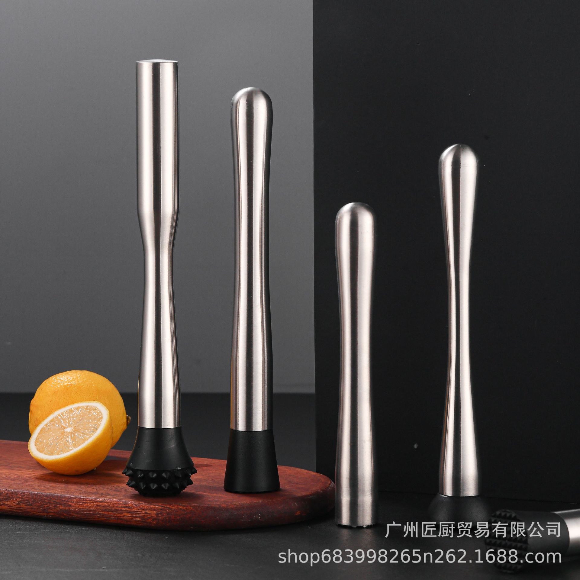 Mashing stick ice hammer stainless steel mashing stick fruit mashing juice shake cup milk tea hand lemon tea tool
