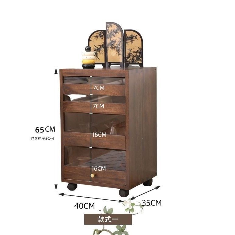 Solid Wood Dental Cabinet, Tea Cup, Tea Set Storage Cabinet, Floor-Standing Light Luxury Jewelry Display Cabinet, Antique Style Tea Cabinet