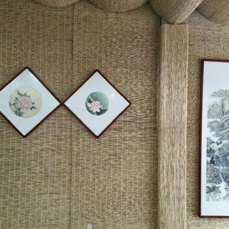 Chinese-Style Sunshade and Blackout Reed Curtains, Wall Decoration Ceiling Straw Curtains, Cross-Border Partition Adjustable Bamboo Curtains and Roller Blinds