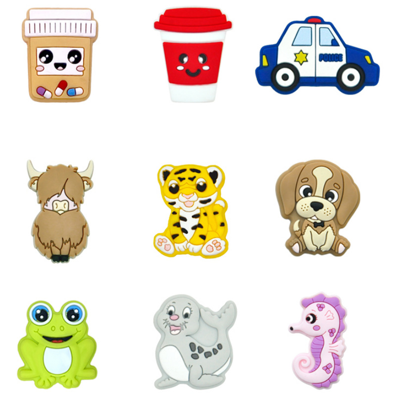 Foreign trade sales of a variety of multi-color food grade silicone beads DIY cartoon animal accessories