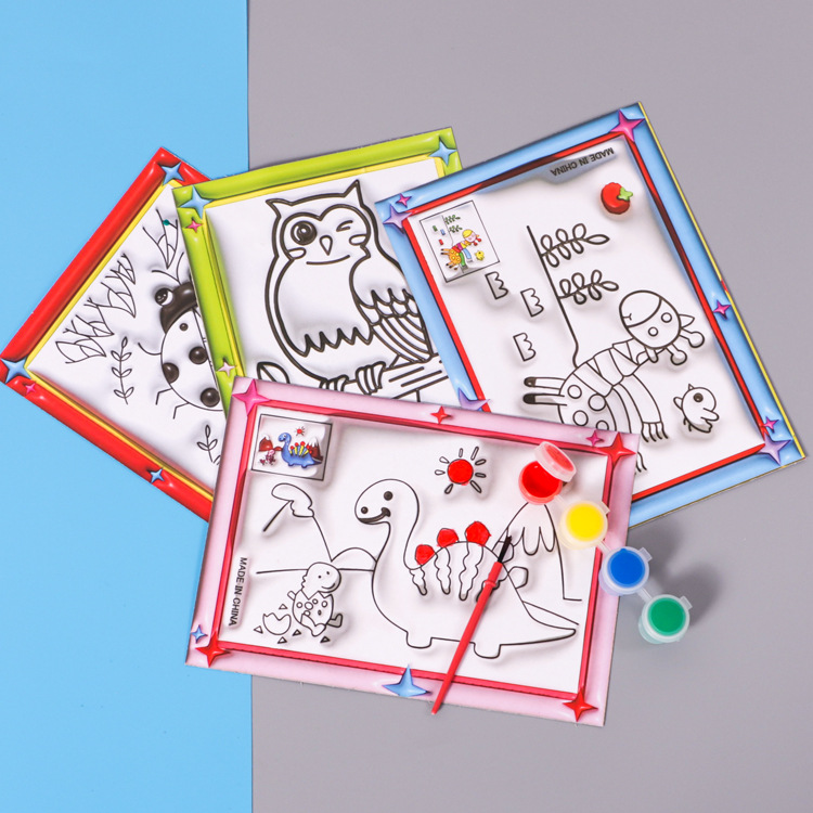 Creative coloring painting children's handmade painting educational toys kindergarten prizes gifts Christmas small prizes batch