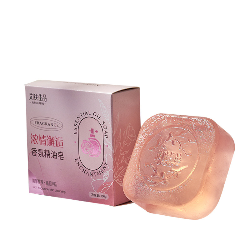 Essence Oil Soap Cleansing Bath Face Washing Bath Rose Essence Oil Soap Lasting Fragrance Accompanying Gift Soap Handmade Essence Oil Soap
