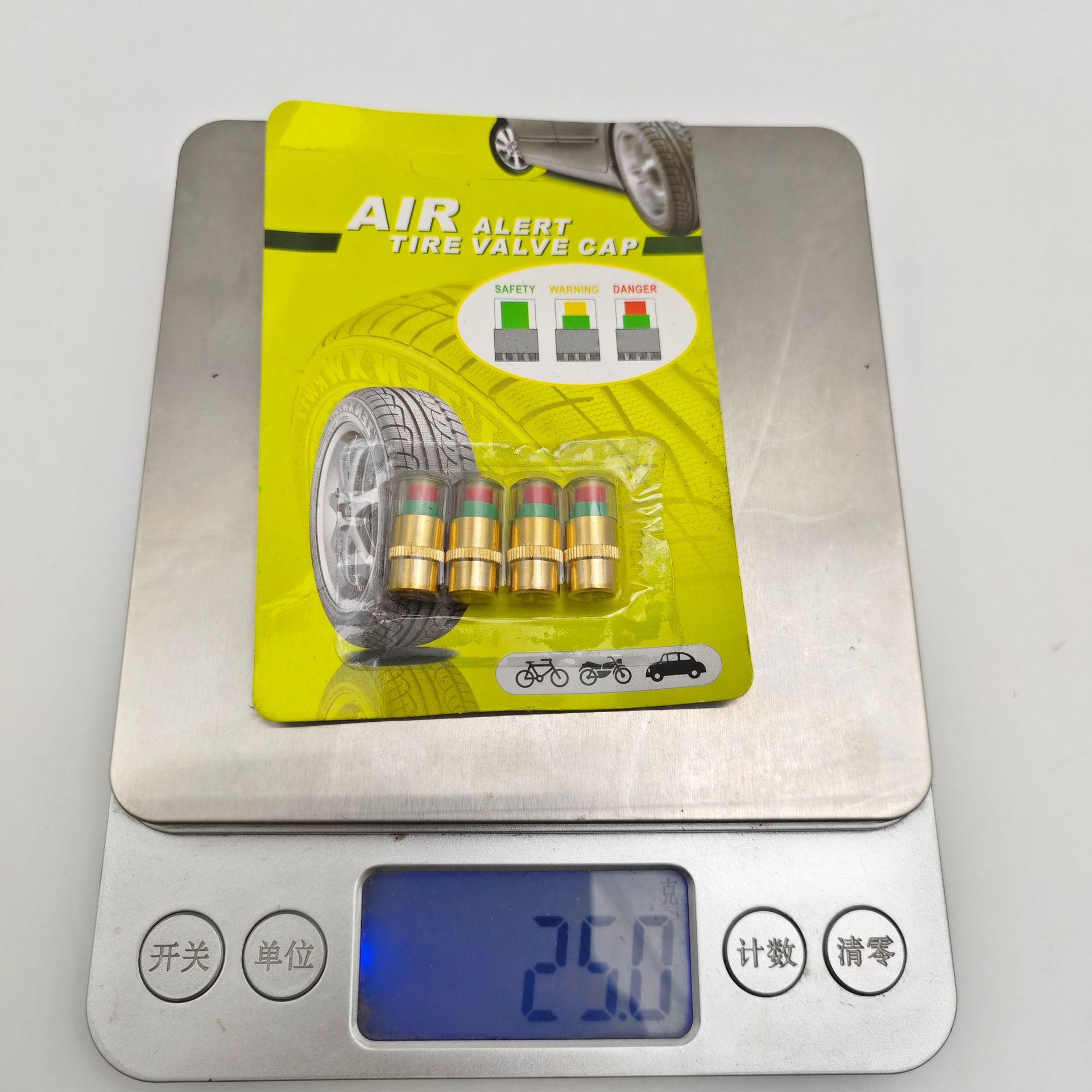 Car Tire Valve Core Cap High-precision Tire Pressure Monitoring Cap Air Pressure Detection Warning Warning Cap Valve Cap Supplies