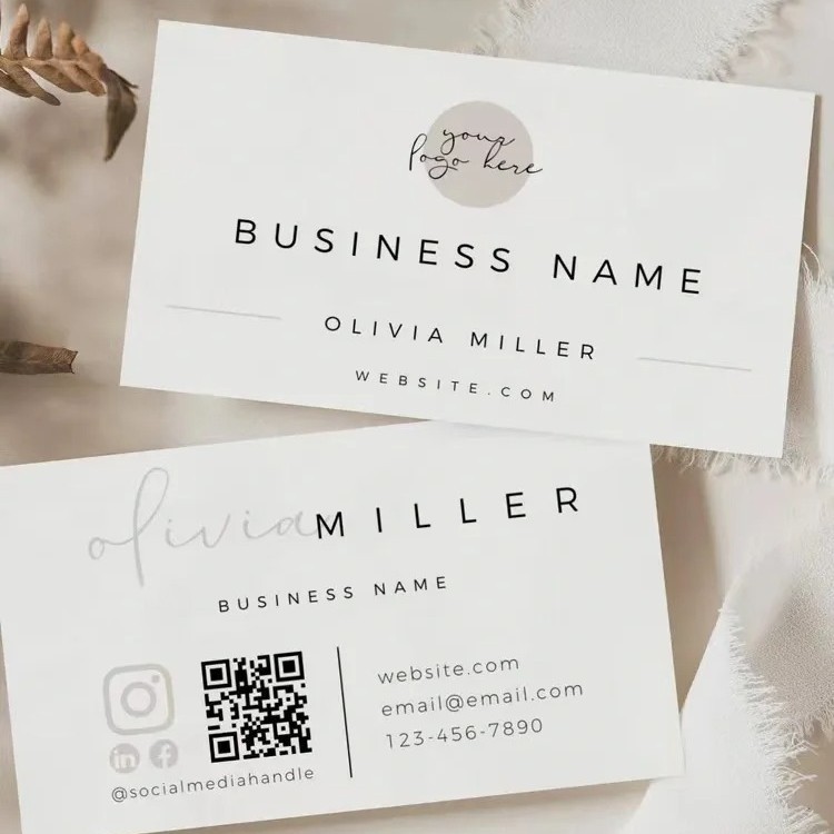 Design Custom Coated Paper Business Card Customized Postcard High-End After-Sales Card Printing Parking Card Qr Code Menu