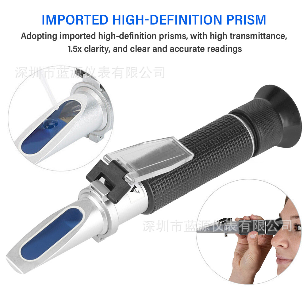 Spot Seawater Salinity Meter 0-100‰ Handheld Refractometer Optical Hydrometer for Sea Tank Fish and Shrimp Breeding
