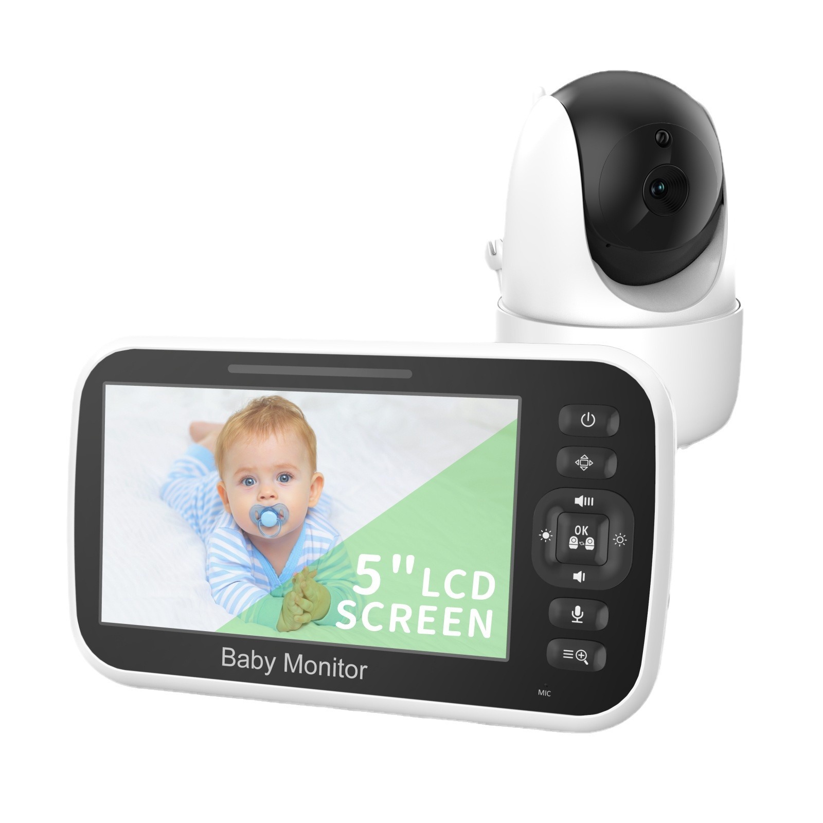 【】Sm 6515inch Baby Care Monitor Surveillance Camera Baby Camera with Night Vision Smart Monitor