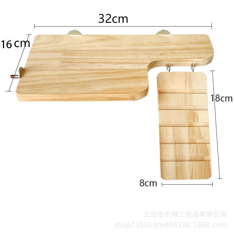 Manufacturer Hamster Solid Wood House Hamster Cage Bird Cage Supplies Parrot Ladder Platform Cage Hanging Platform Climbing Parrot Stand