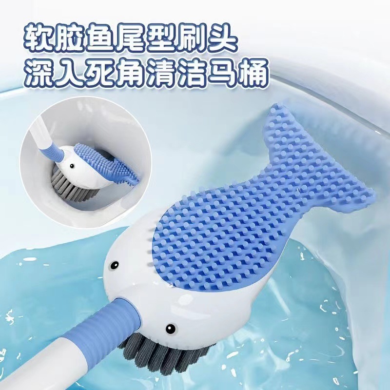 Спрей для унитаза Whale с силиконовой щеткой и мощным очищающим набором, пластиковая щетка без мертвых углов