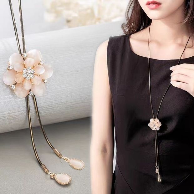 Cross-Border Best-Selling Versatile Sweater Chain for Women, High-End Light Luxury Long Necklace, European and American Style Tassel Autumn and Winter Accessories Pendant