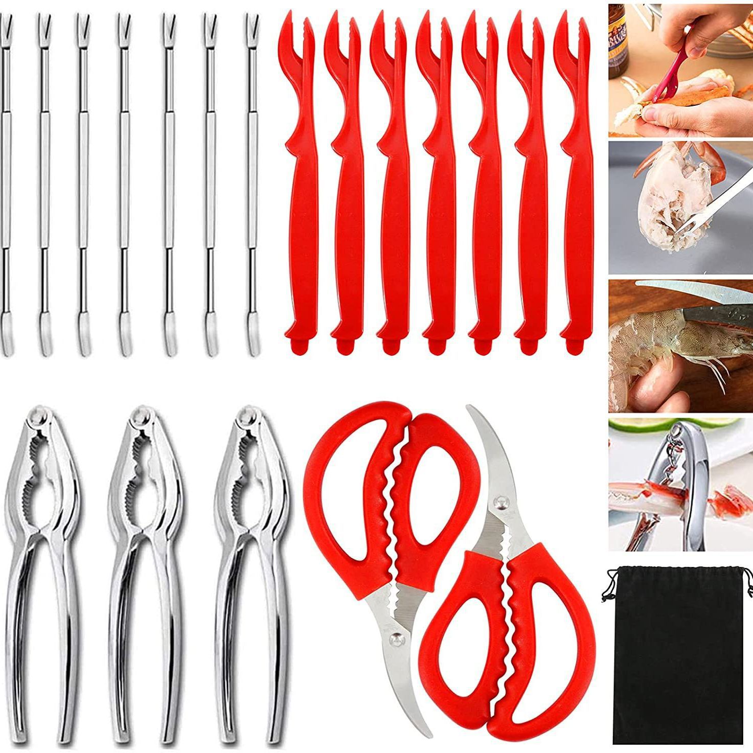 Многофункциональный орехокол из нержавеющей стали, инструмент для еды краба
