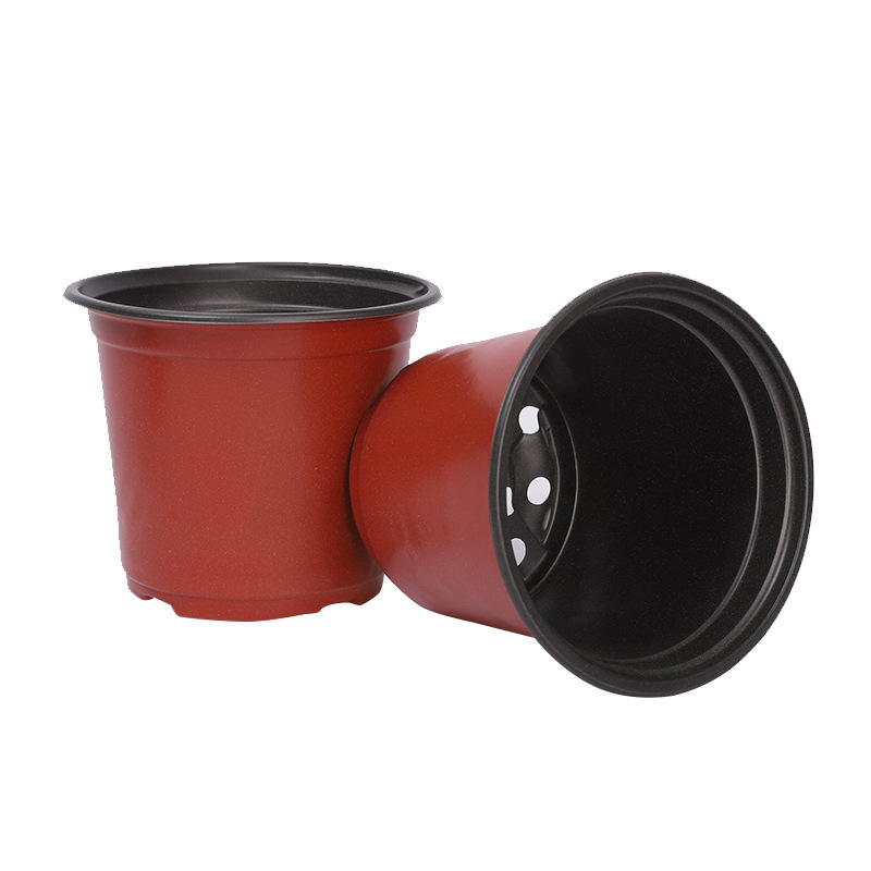 Factory supply two-color flowerpot green plant simple two-color pot blue pot soft plastic nursery pot nursery special flowerpot