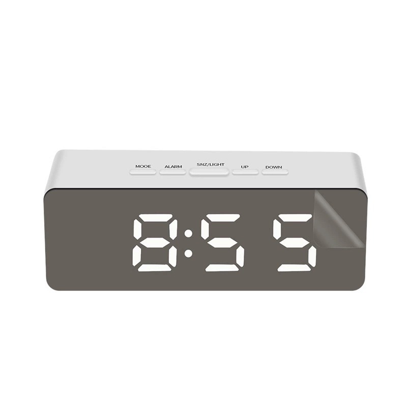 Multifunctional LED Electronic Clock Simple Intelligent Mute Luminous Digital Desk Clock Ins Mirror Alarm Clock for Students