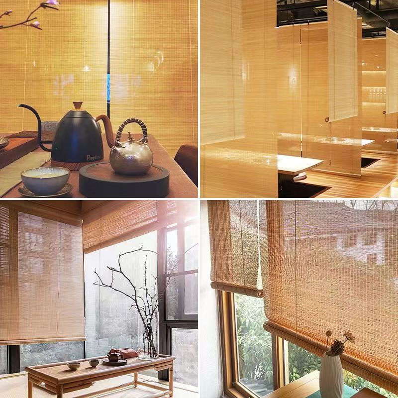 Japanese-Style Bamboo Blinds, Roller Blinds, Door Curtains, Window Curtains, Tea Room Ceiling Decoration, Sunshade, Blackout, Hotel Lift, Restaurant, Sunroom