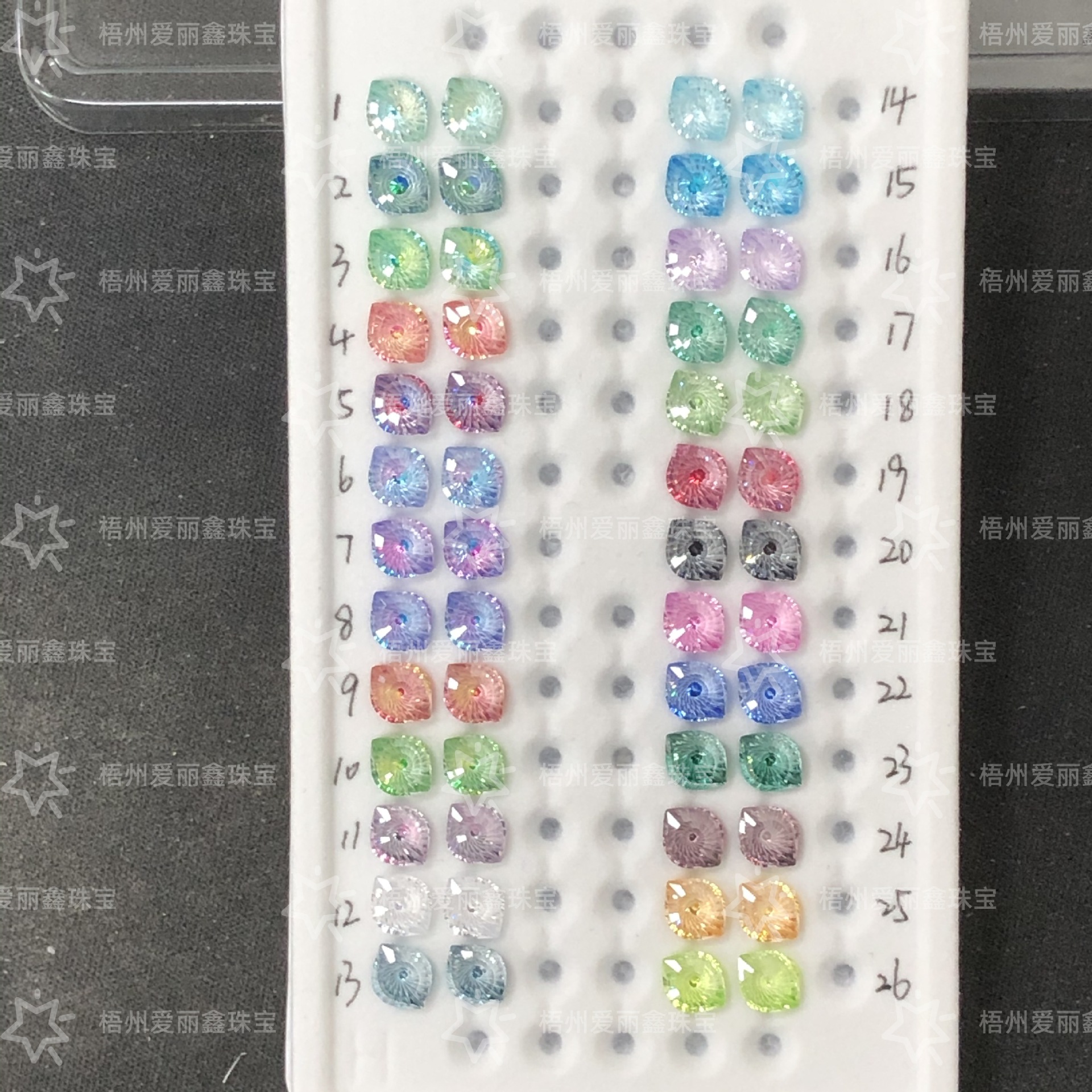 Уникальный спиральный узор, глаз дьявола, новый продукт Вужоу, прямая поставка, серьги, DIY, основной камень