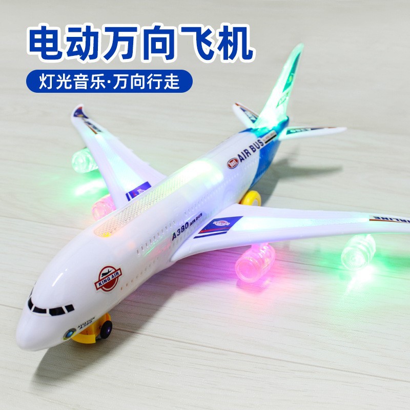 Электрический самолет для детей, модель пассажирского самолета с светом и историями, игрушка для мальчиков
