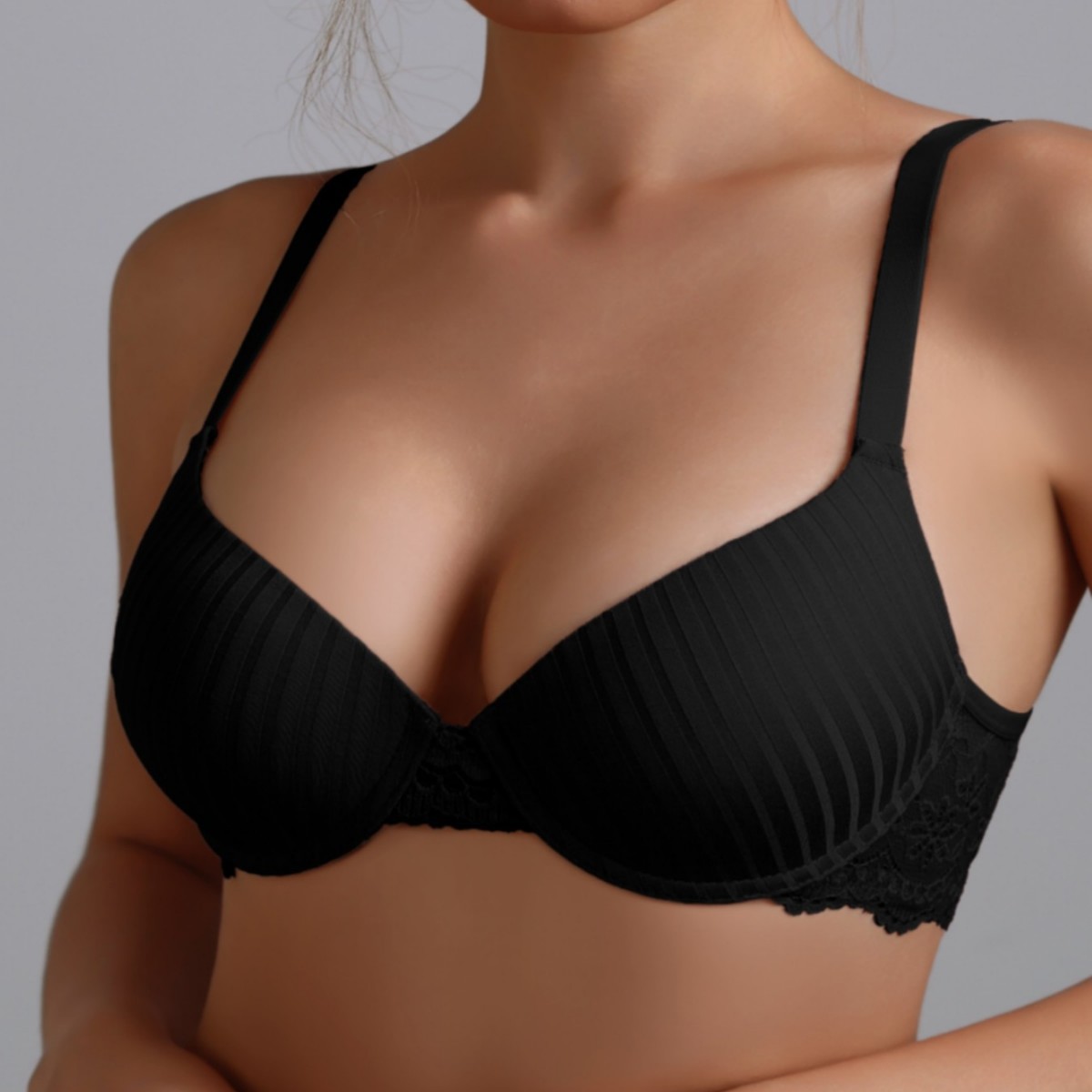 New cross-border French lace adjustment bra Amazon tiktok bra thin steel ring gathered underwear now