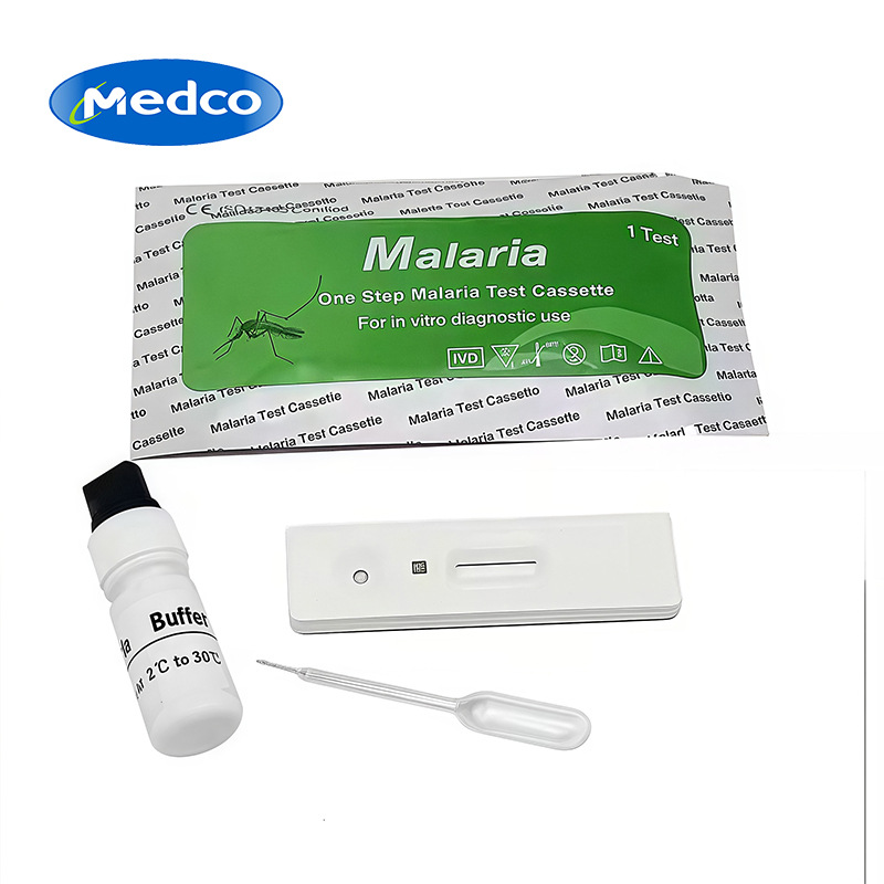 Тест на малярию одноразовый, тестовый кассетный набор, упаковка на английском языке