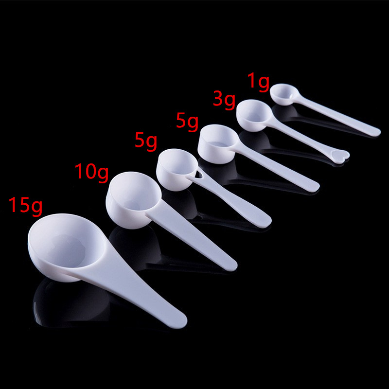 Manufacturer's Ready-Made Plastic Measuring Spoons, Milk Powder Spoons, 1G3G5G10G15G Panax Notoginseng Powder Spoons, Traditional Chinese Medicine Powder Measuring Spoons