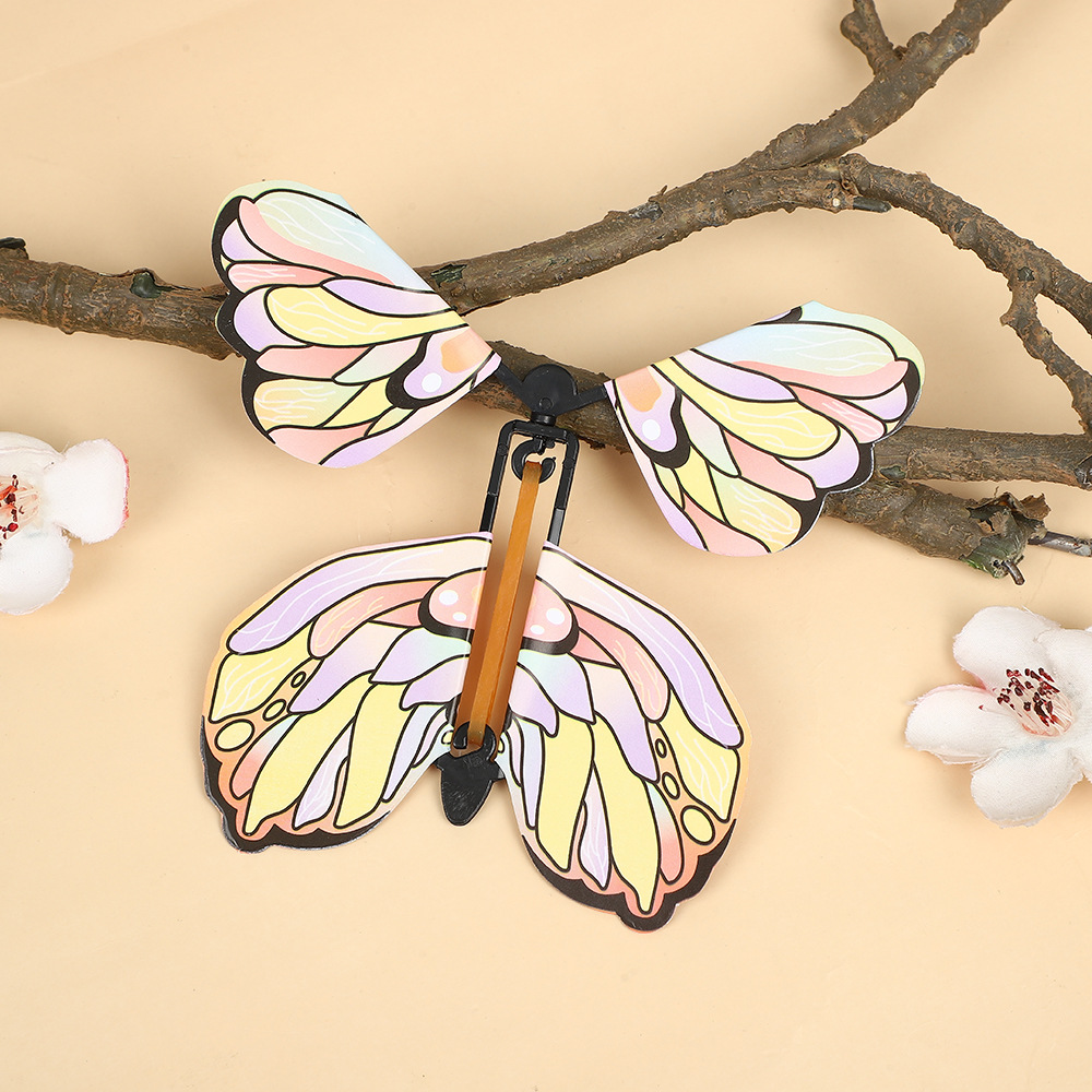 Cross-Border Hot Selling Kidsren's Magic Props Flying Butterfly Fun Trick Toy Birthday Gift Magic Butterfly