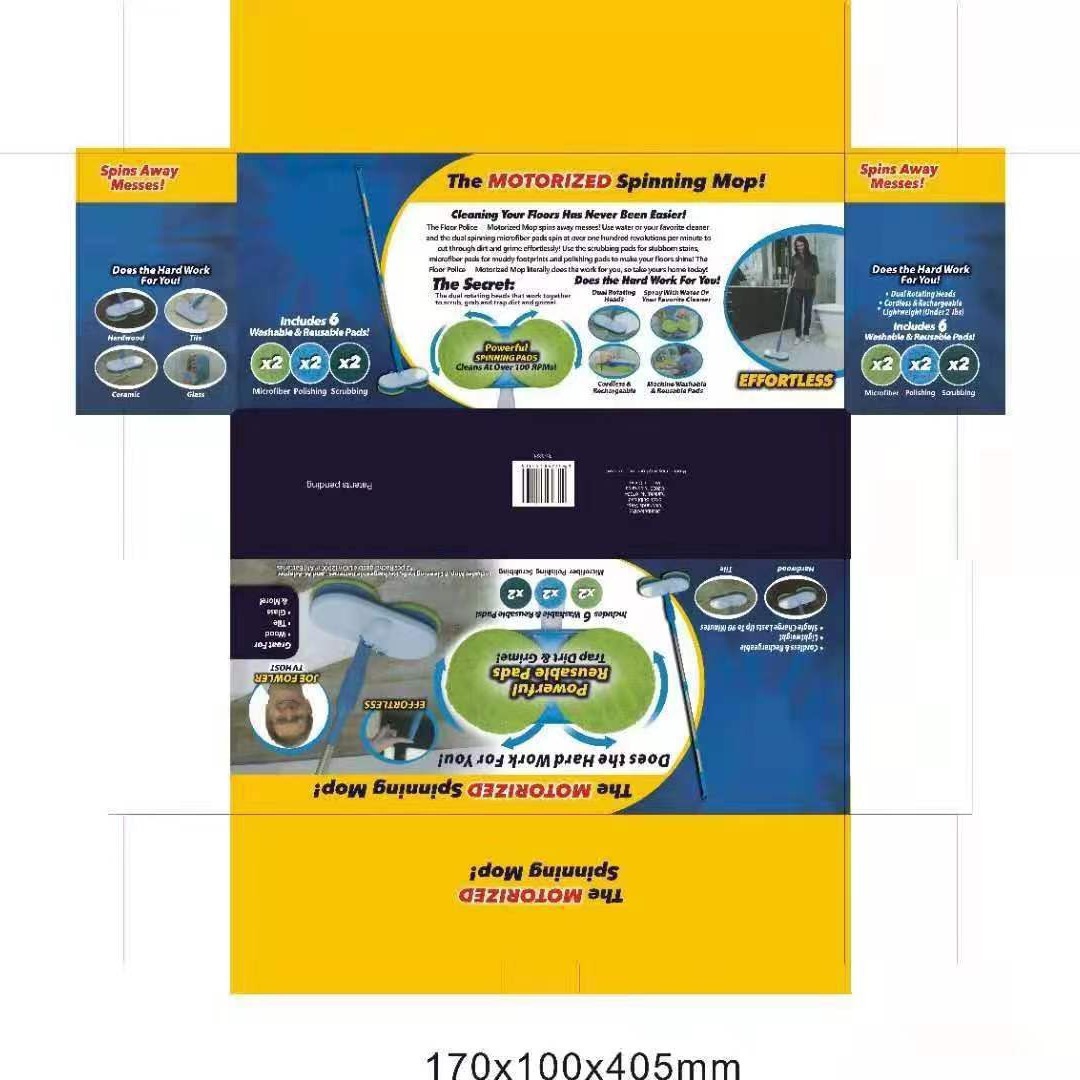 Cross-Border New Wireless Electric Mop for Home Use, Hand-Free Washing, Sweeping and Mopping All-In-One Machine, Fully Automatic Lazy Mop