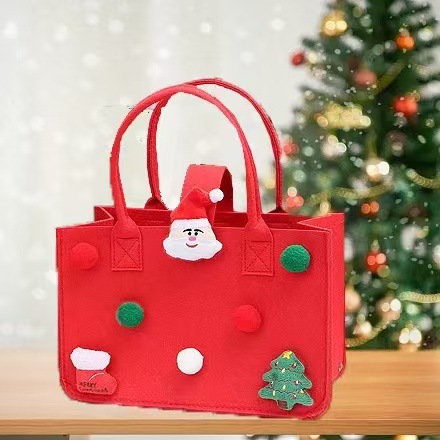 Cross-Border Christmas Gift Bag, Felt Hand Bag, Exquisite Appearance, Christmas Bag, Apple Packaging Bag, Kidsren's Candy Bag