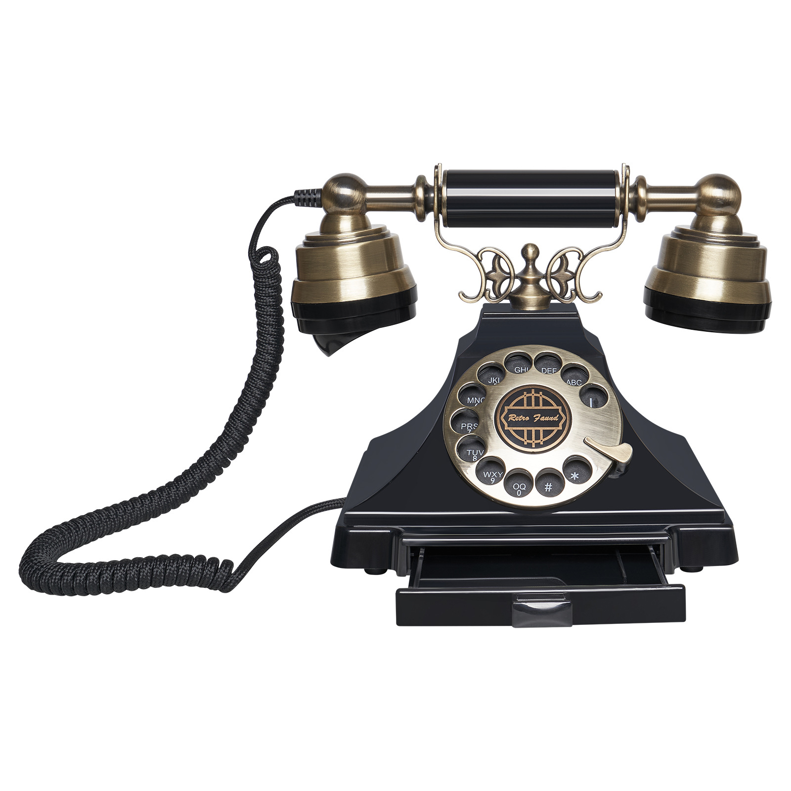 Vintage Recording telephone antique turntable telephone hotel wedding wedding fixed landline factory wholesale cross-border installation