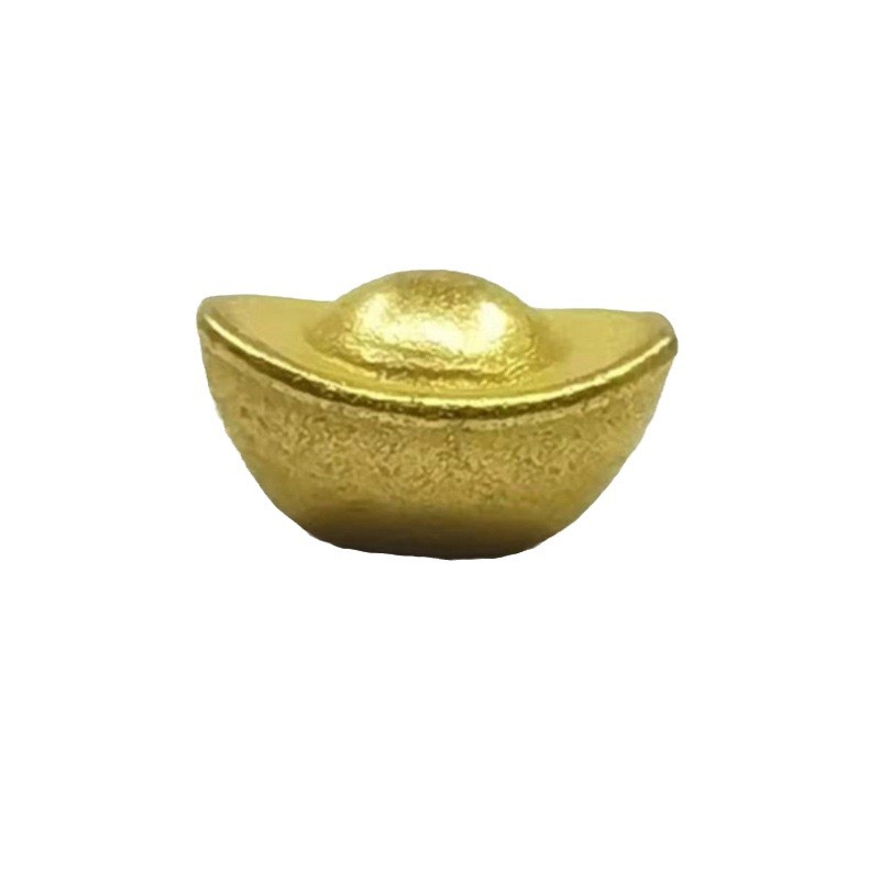 Tiktok Trending Realistic Mini Gold Ingot Solid Gold Nugget 1cm Gram Small Ornament for Attracting Wealth