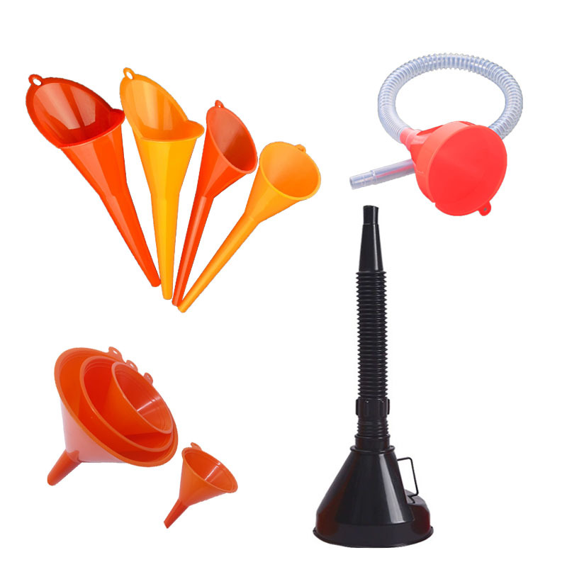 Multi-piece combination funnel with filter screen telescopic long mouth funnel car and motorcycle refueling various types of refueling device
