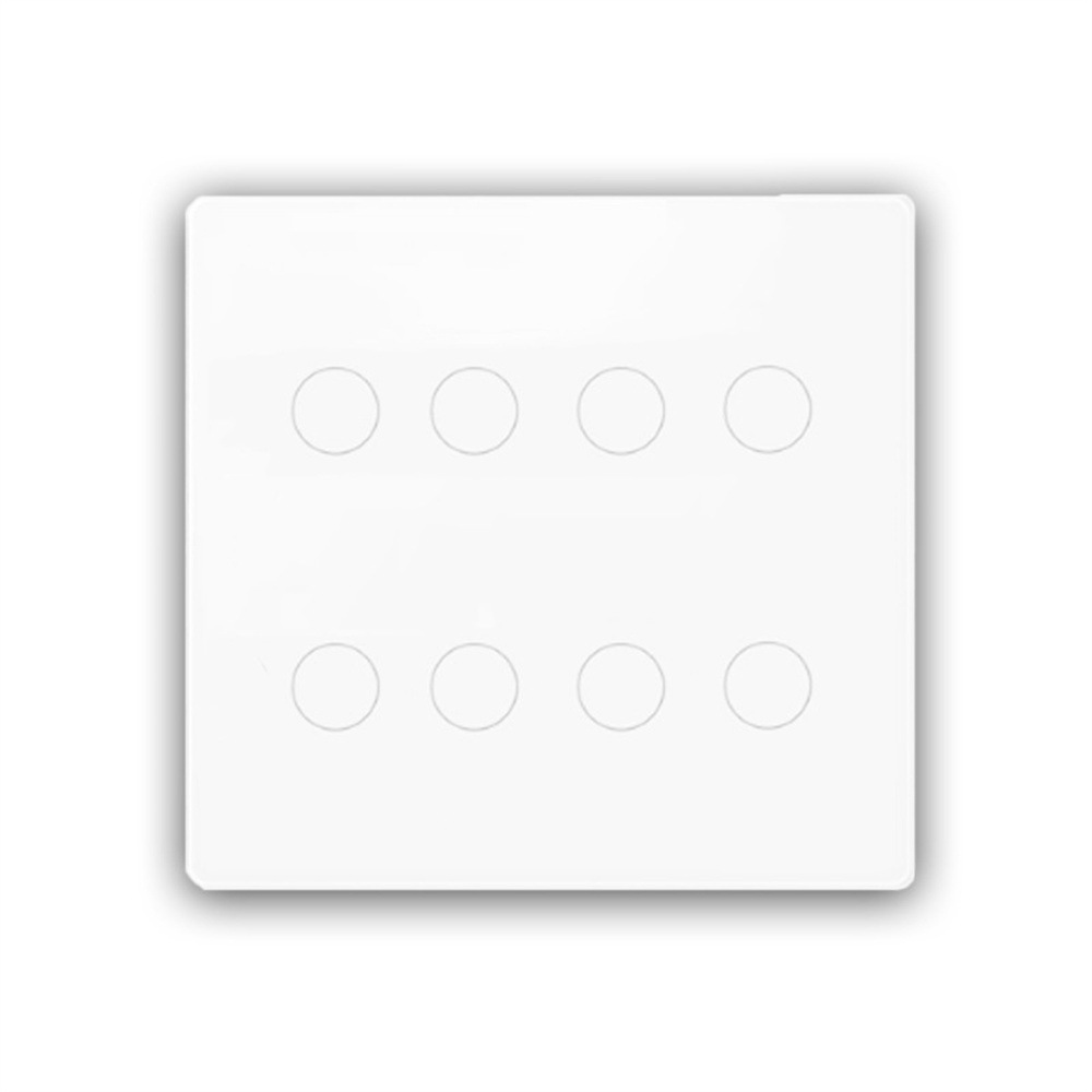 Tuya 124 Brazil Specification Wifi Smart Switch Zero Fire Line Touch Switch App Adjustable Button Backlight Lamp