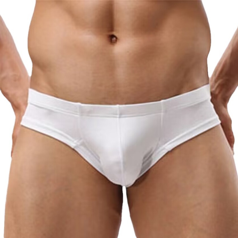 Foreign trade men's underwear nylon U convex bag low waist bikini solid color sexy small boxer boys underwear wholesale