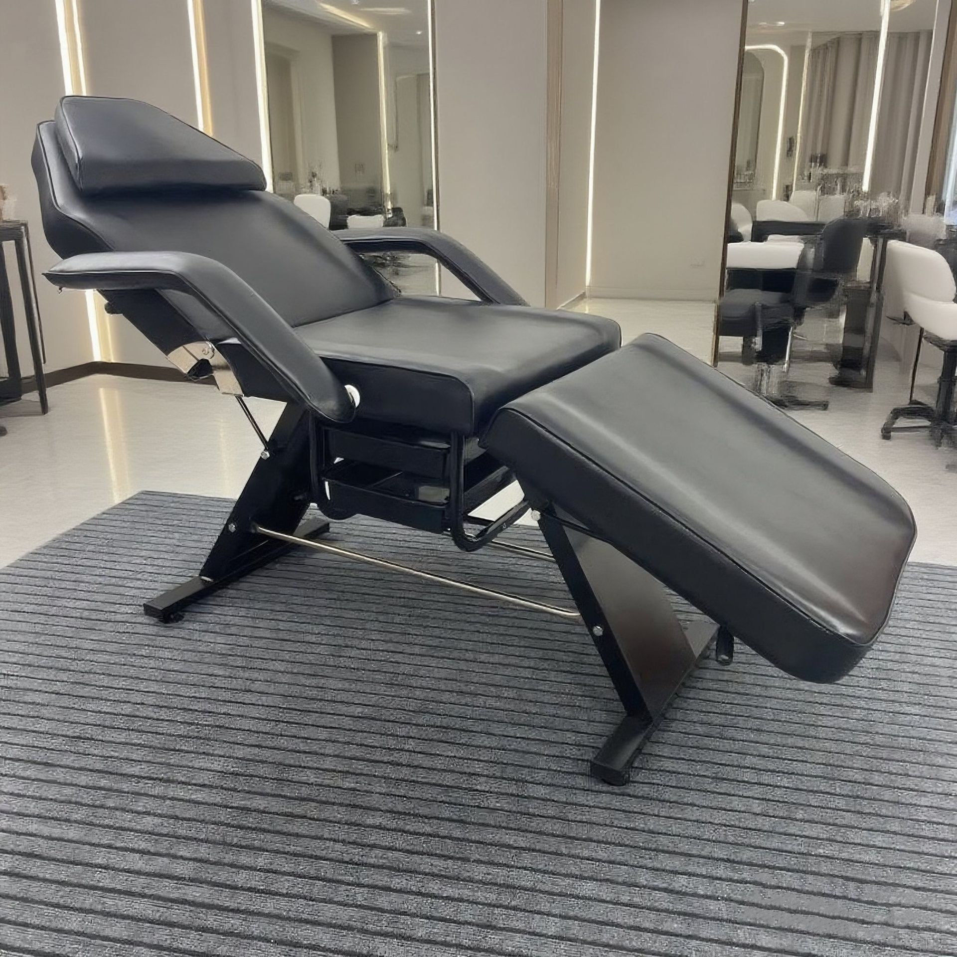 Укрепленная база для спа-салона, складная массажная кровать для ухода за ресницами, татуировками и многофункциональная парикмахерская кресло для лица