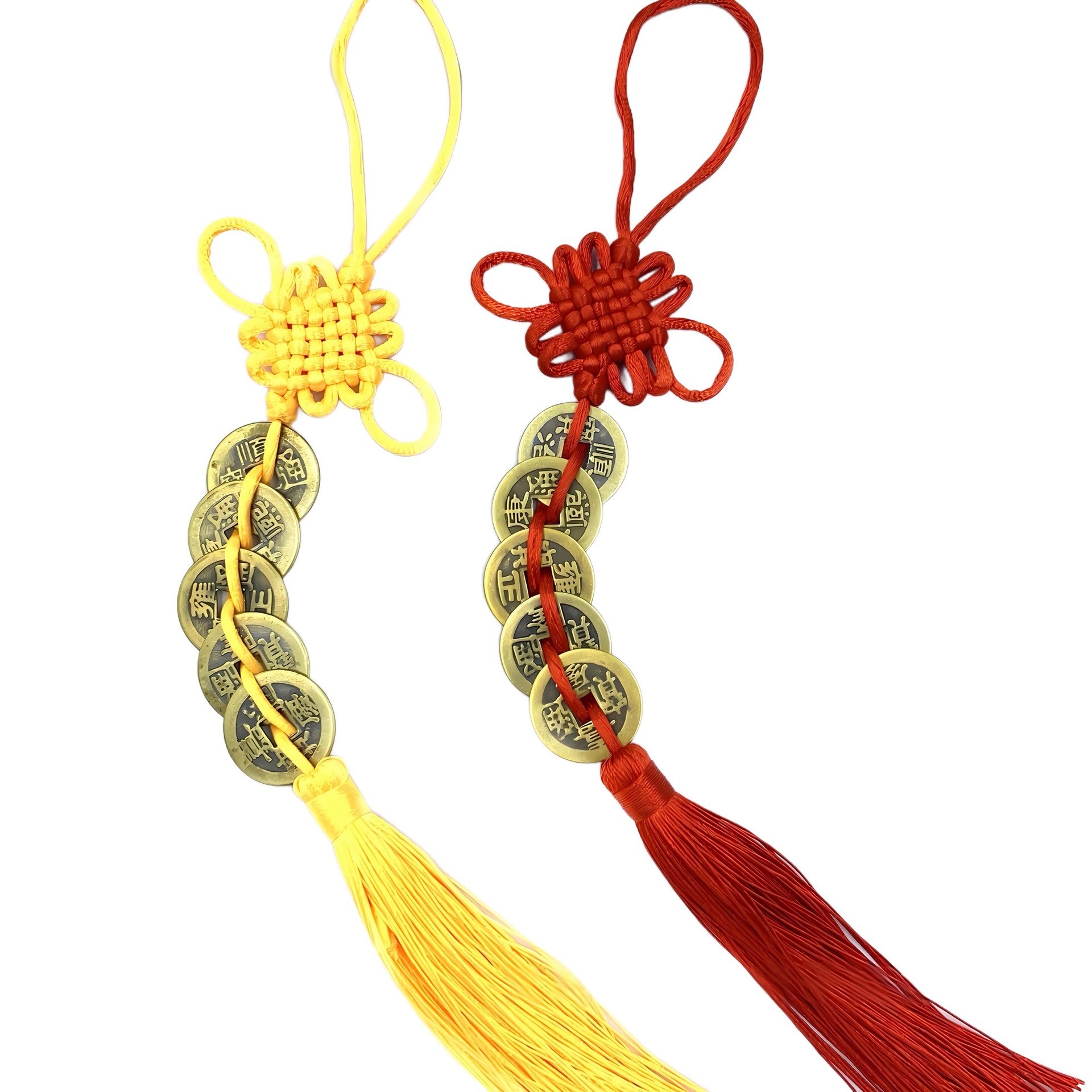 Чистая медь деньги пяти императоров висячая струна древняя монета кулон домашняя дверь и окно автомобильное висячее украшение латунь для привлечения богатства