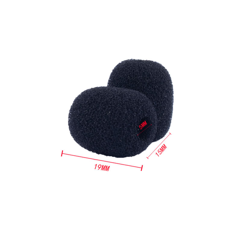 19*15*5mm Small Lavalier Microphone Mobile Phone Recording Microphone Sponge Cover Head-Mounted Thickeneded Sponge Cover