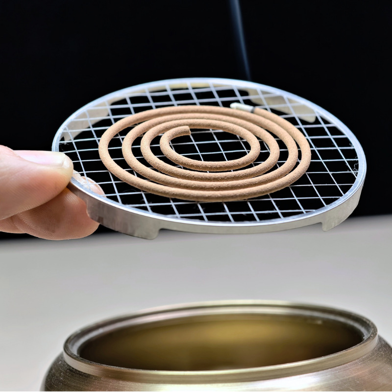 Incense Coil, Incense Stick, Stainless Steel Incense Holder, Fireproof Cotton Pad, Incense Burner, Incense Holder, Incense Tray, Household Indoor Incense, Agarwood Incense Holder