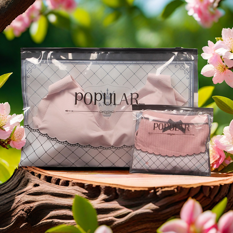 Пакет для нижнего белья PE, упаковка для бюстгальтера, леггинсов, чулок, кожаных штанов, прозрачный пакет с молнией