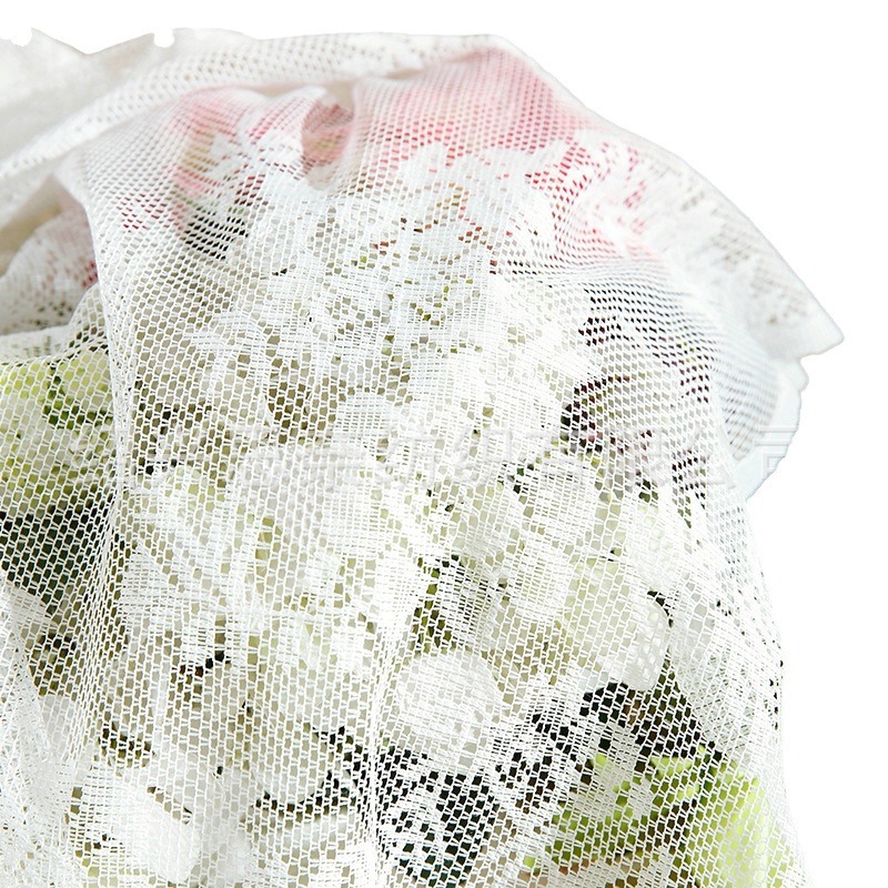 Manufacturer Full Polyester Lace Window Screen Lace Curtain Window Screen Fabric Water Wave Cut Out Light-Transmitting Curtain