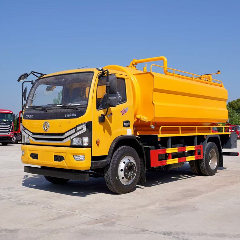 High-pressure cleaning sewage suction truck Urban sewage ditch treatment Silt sewage suction truck Sewage pipe dredging Suction truck in stock