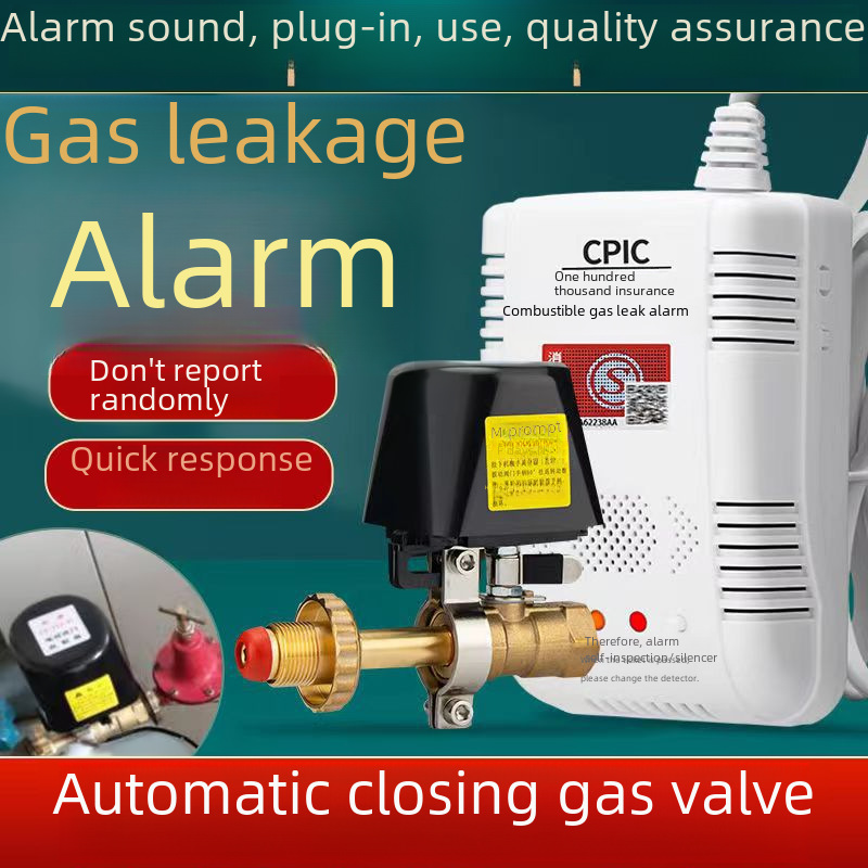 Gas Alarm Natural Gas Household Kitchen Gas Detector Liquefied Gas Combustible Gas Leak Detection Probe