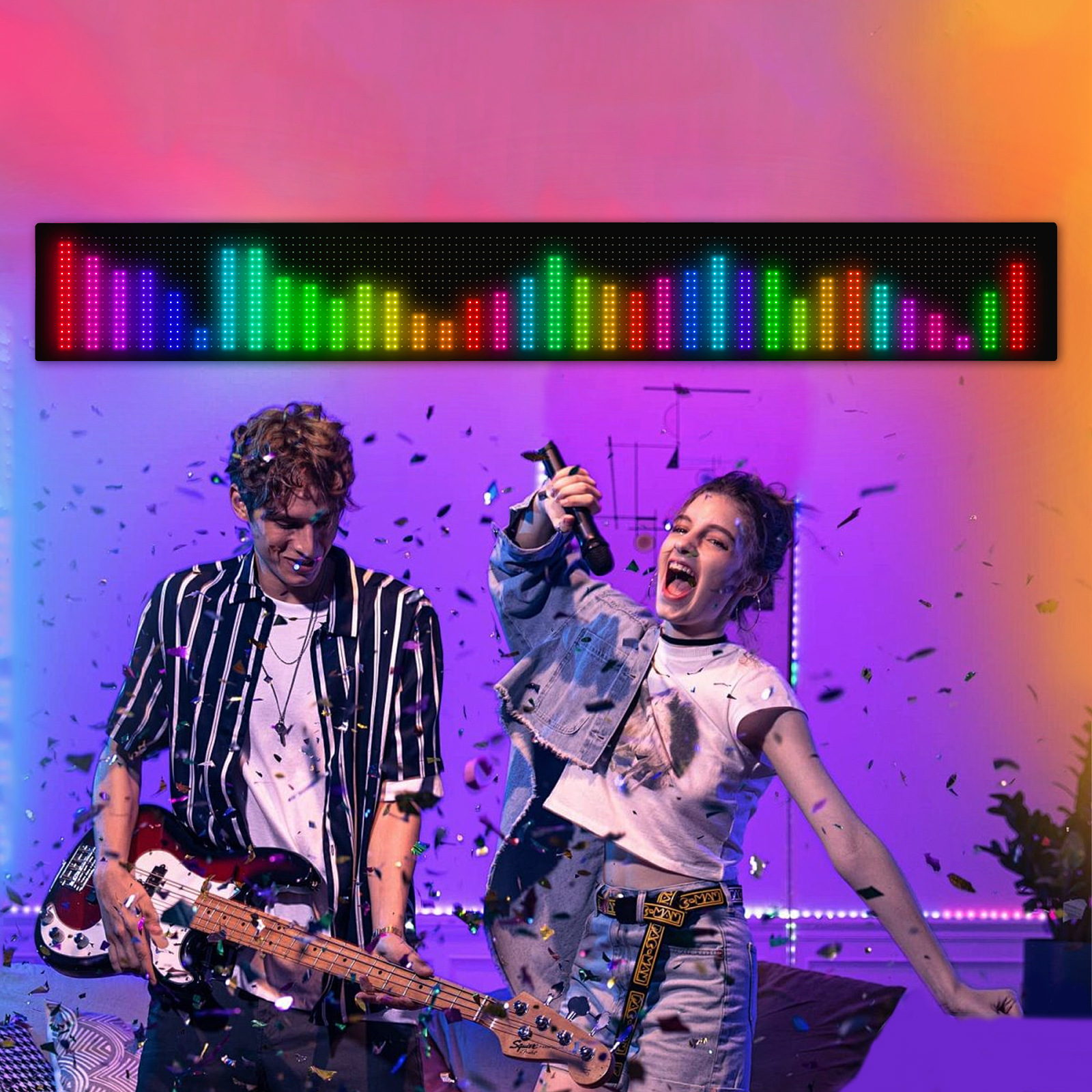 Devil's Eye Led Light Blinking Truck Car Dynamic Eye Light Led Flexible Display Rear Window Advertising Expression