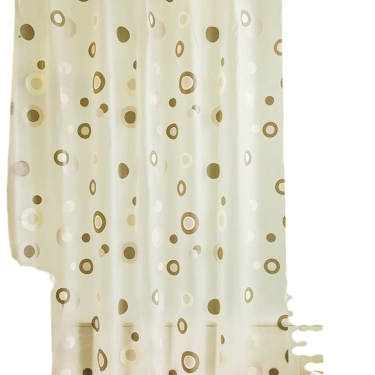 Shower Curtain Peva Bathroom Partition Curtain Export Curtain 50 Grams Per Square Meter with Hooks Door Curtain Manufacturer Style Waterproof