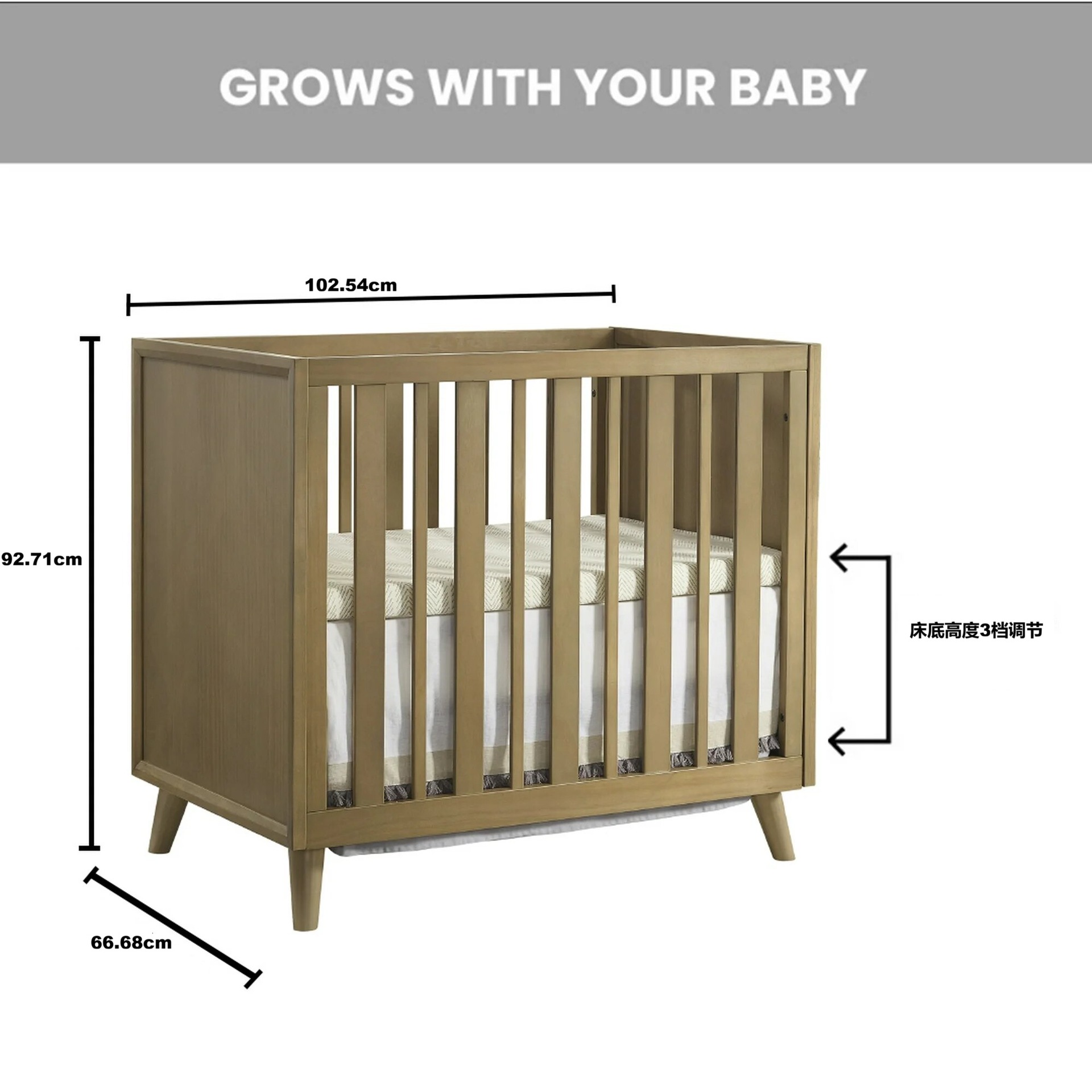 Manufacturer Wholesale Multifunctional Solid Wood Crib Pine Baby Bed Cradle Splicing Large Bed Exported to the United States and Europe