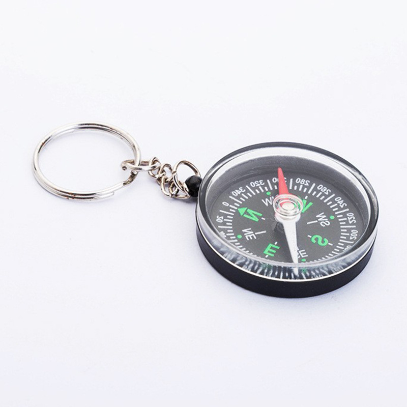 Professional manufacturers supply outside diameter 40mm compass keychain compass keychain 40mm compass