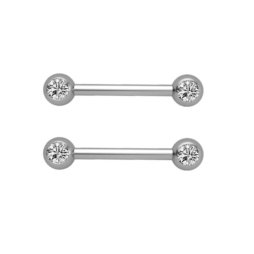 Cross-border e-commerce puncture jewelry diamond tongue nail industrial rod ear bone nail