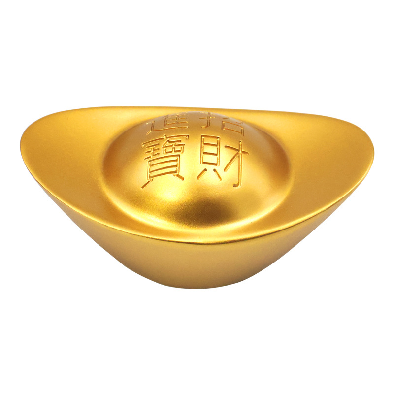 Brass Solid Sand Gold Copper Ingot Ornaments God of Wealth Living Room Cornucopia Decoration to Attract Wealth and Good Fortune Opening Housewarming Gift