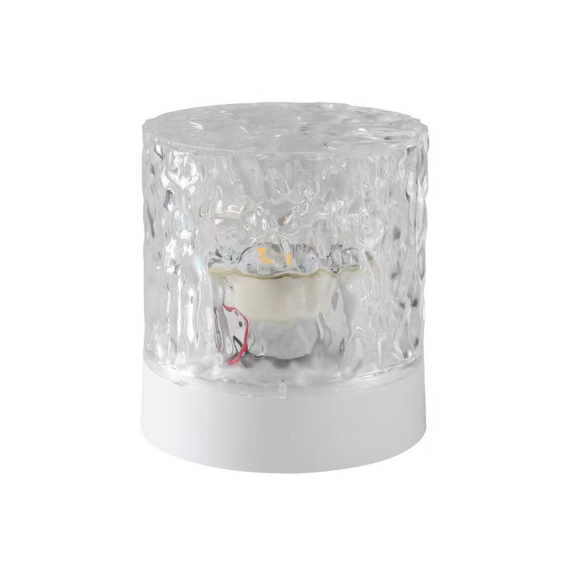 Xiaohongshu Rotating Water Ripple Atmosphere Lamp Water Pattern Lamp Bedroom Bedside Flame Romantic Lamp Dynamic Small Table Lamp