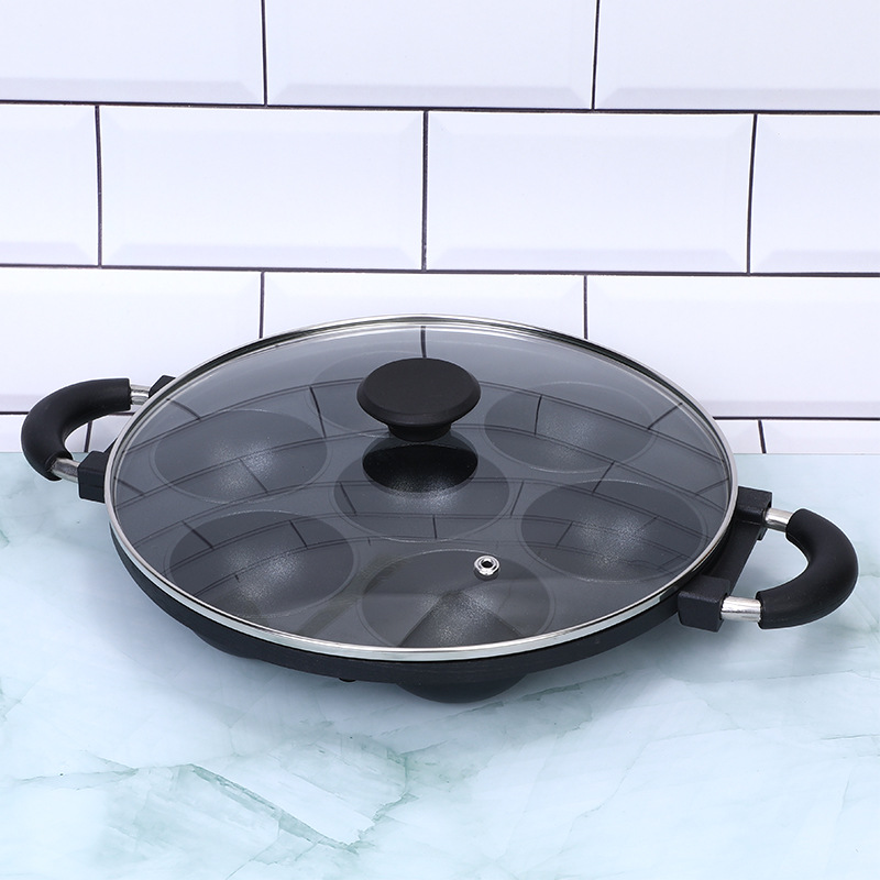 Multifunctional Non-Stick 7-Hole Egg Waffle Baking Pan Octopus Ball Cake Mold Easy to Release Round Hole Baking Pan