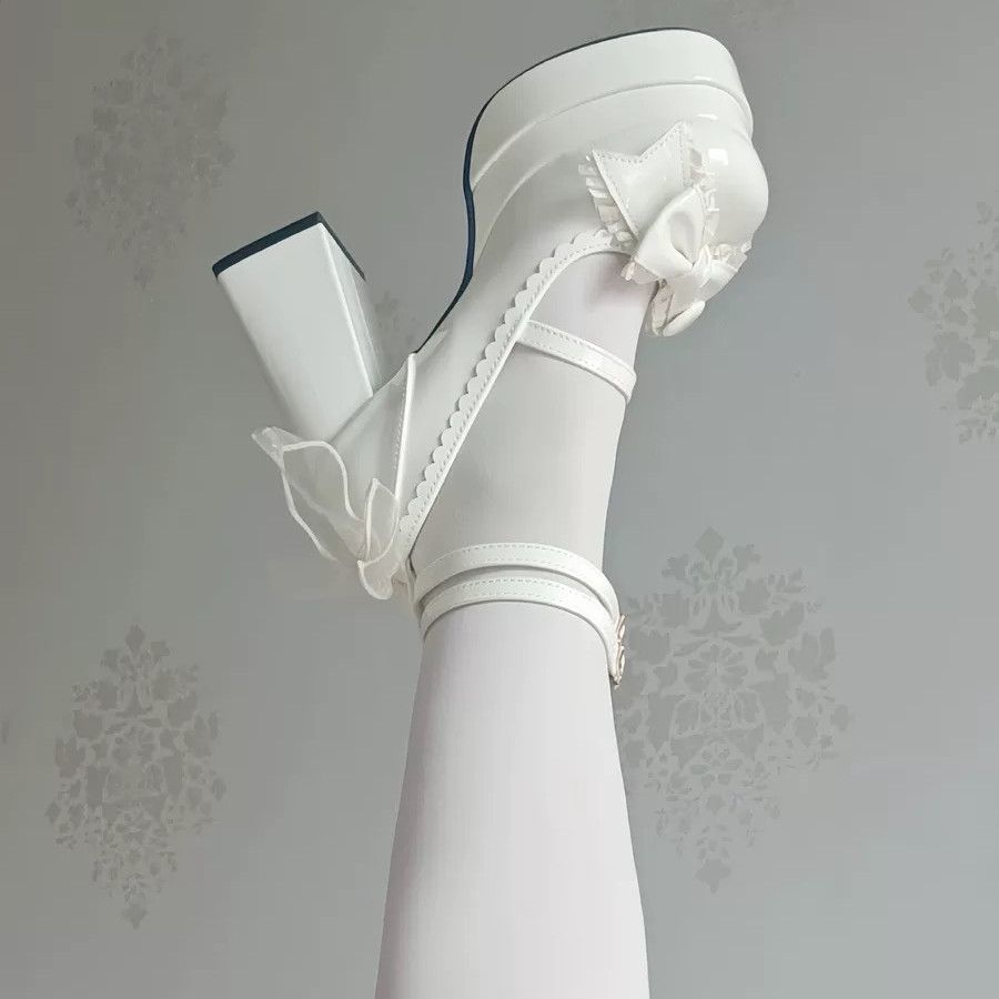 French Fairy Sweet Milk Feeling Waterproof Platform High Heels New Small Leather Shoes Cute Girl Shoes