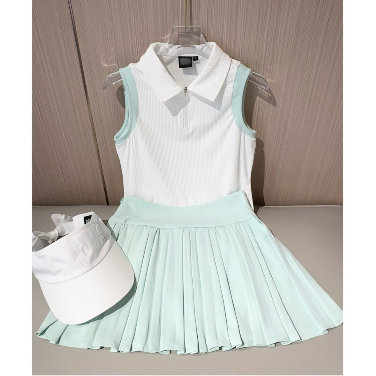 Golf Clothing Women's Summer Korean Version Golf Short Sleeve Women's Suit Women's Tennis Suit Women's Breathable Golf Skirt