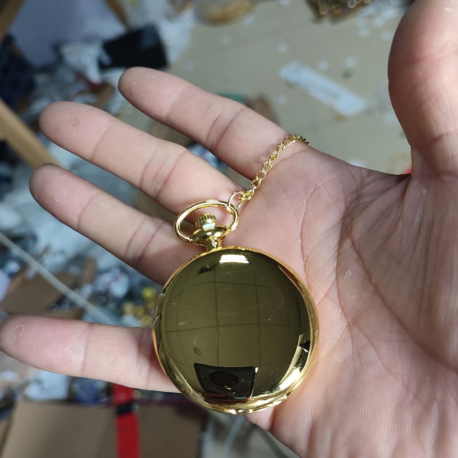 Pocket watch factory wholesale student elderly gift watch outdoor sports smooth quartz fog silver creative pocket